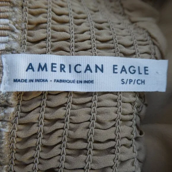 LiNeN CoTToN American Eagle Halter Maxi Dress Damask Smocked Tie Back Adj Straps - Picture 7 of 9